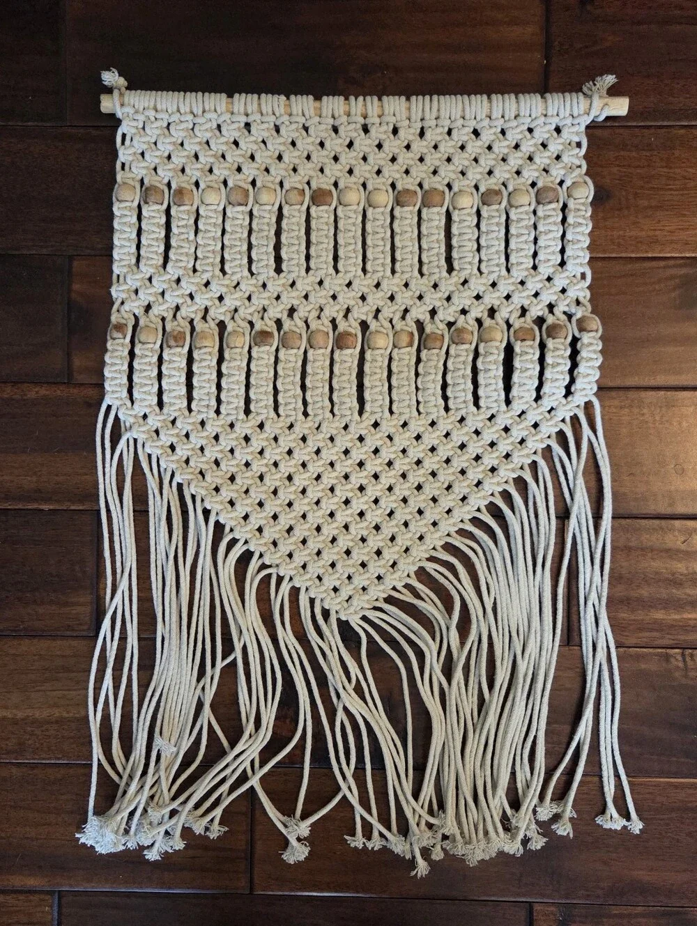 New Without Tags!  Macramé Boho Wall Hanging in Natural Cream
